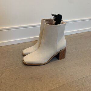 Beige ankle boots